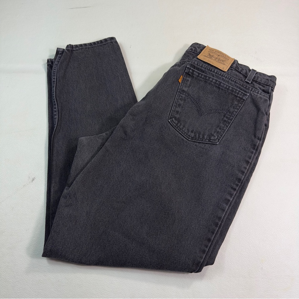 96 Vintage Levis 922 Tapered Fit High Rise USA Jeans Black Denim